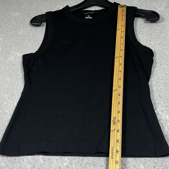 Club Monaco Womens Small Black Tank Top Sleeveless Scoop Neck Stretch Sleeveless - Picture 6 of 11